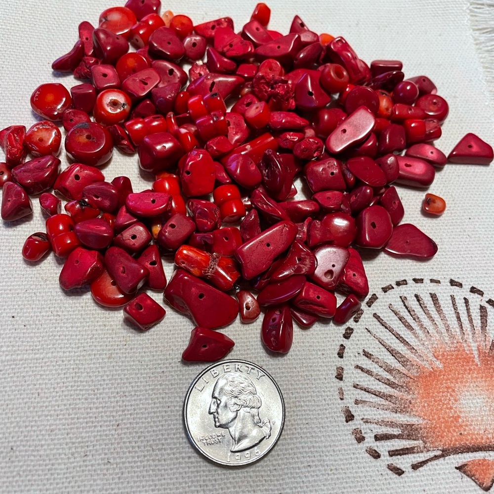 Red Coral Beads